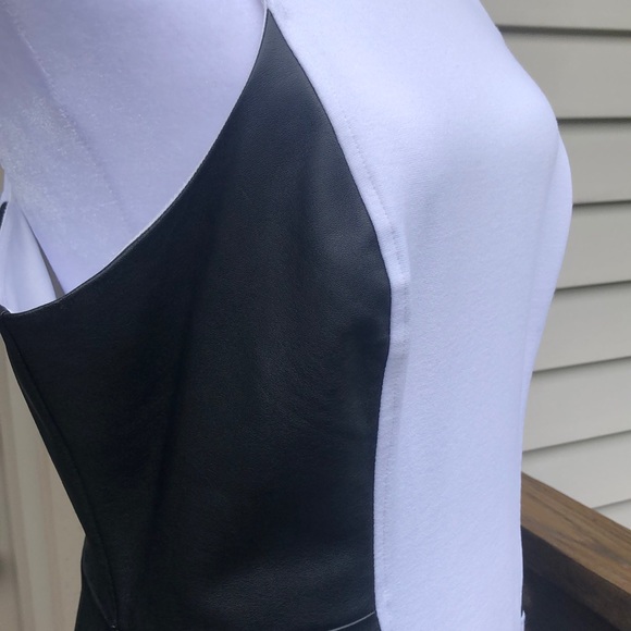 Express Faux Leather Ponte Knit Mini - Picture 11 of 17